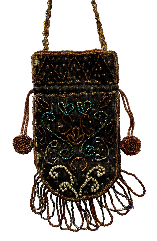 Sling Bag Beaded Pom Pom