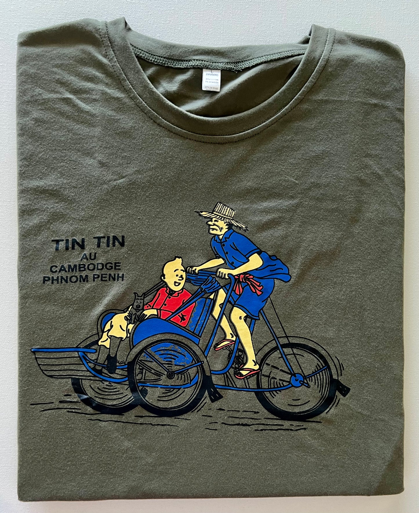 T-Shirt Tin Tin Au Cambodge Phnom Penh