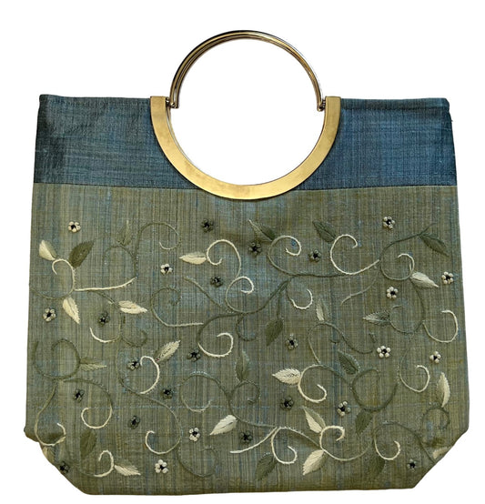 Silk Handbag Sage Green