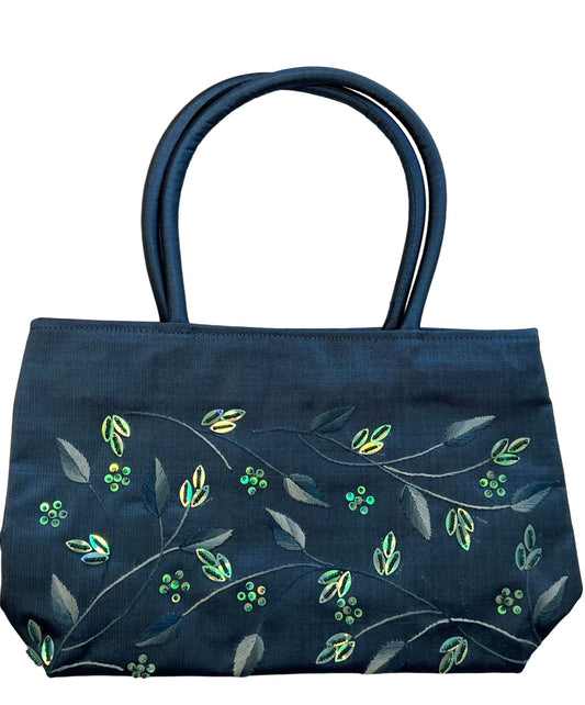 Silk Handbag Sea Green